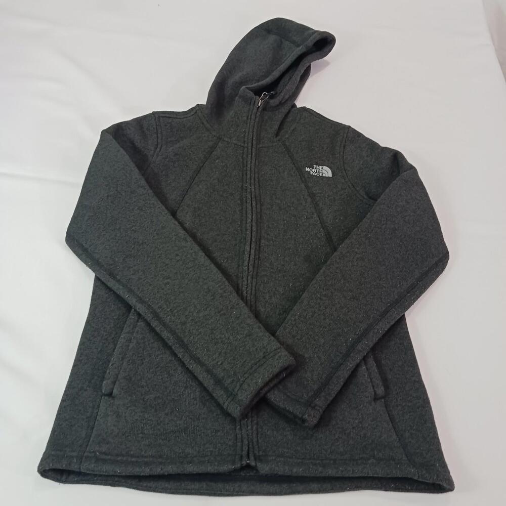 The North Face Blue Crescent Full Zip Hoodie Knit Fleece Women’s Medium NF0A2TEL